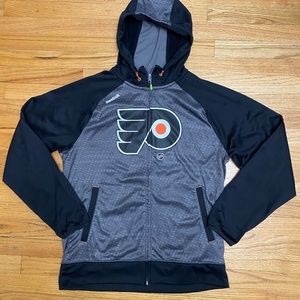 REEBOK PHILADELPHIA FLYERS FULL ZIP HOODIE JACKET “CENTER ICE COLLECTION” MEDIUM